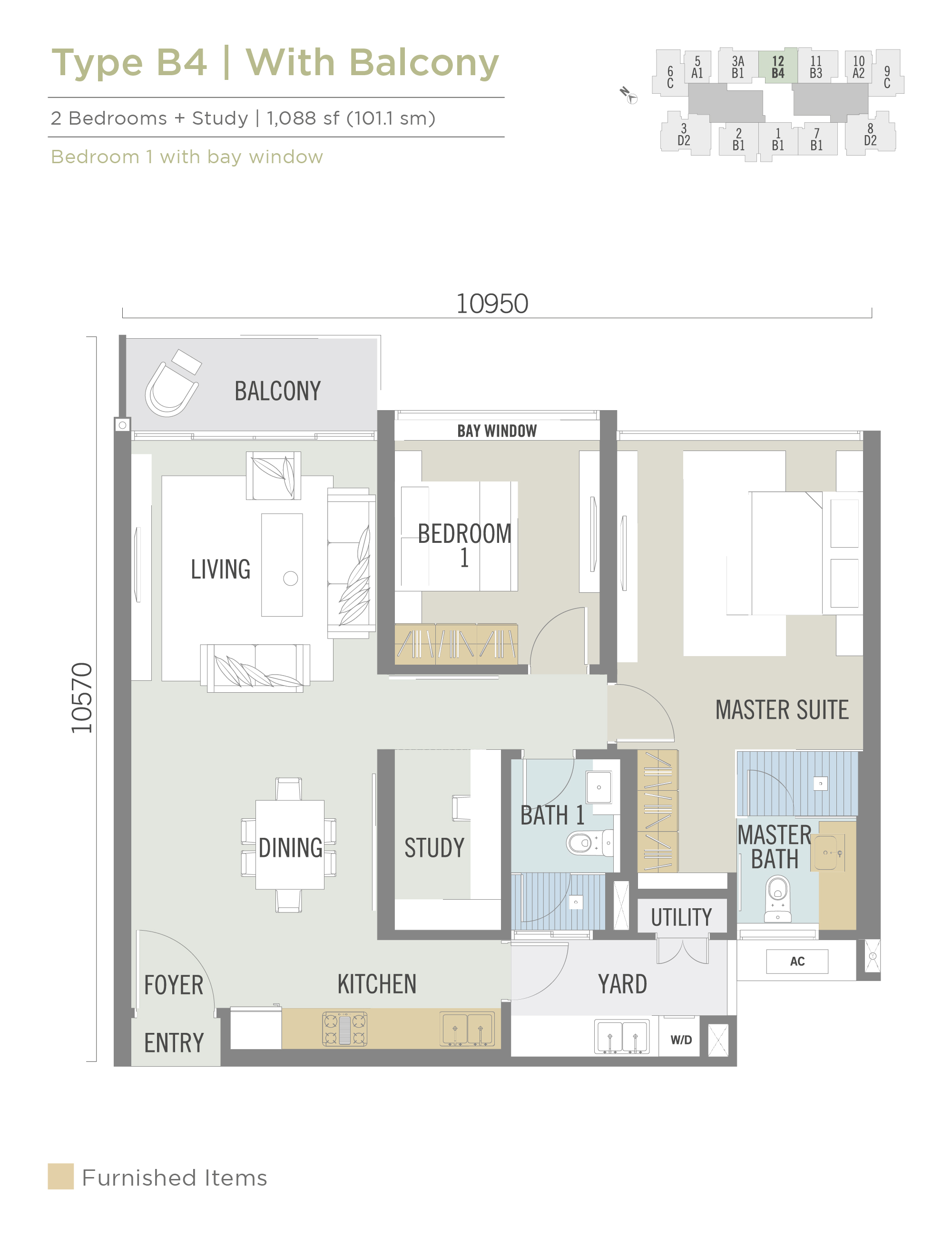 Type B|Typical Floor Plans